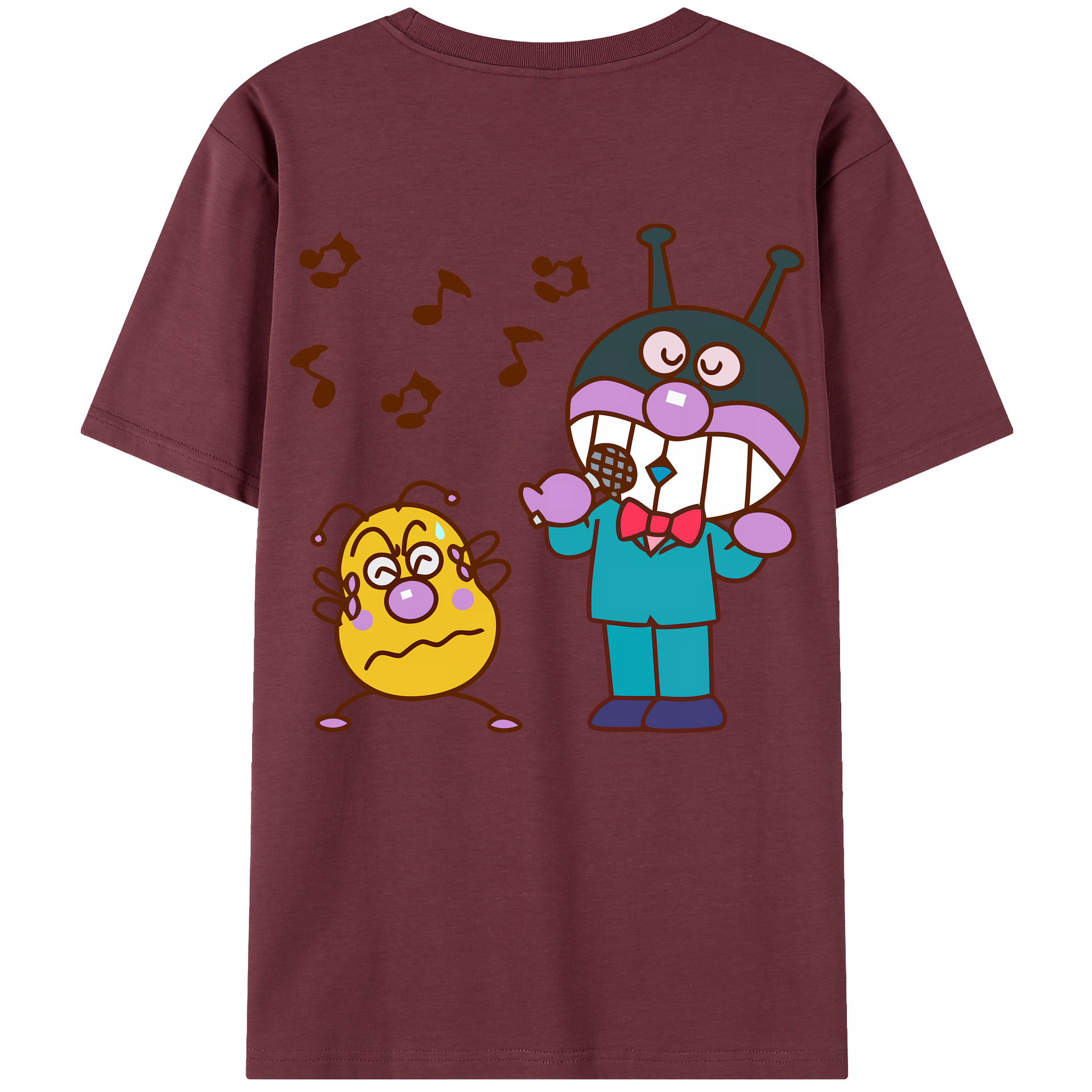 （画像用） アンパンマン Anpanman 綿100％半袖Tシャツ（背面プリント）